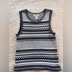 Rachel Zoe Striped Navy and White Sweater Tank